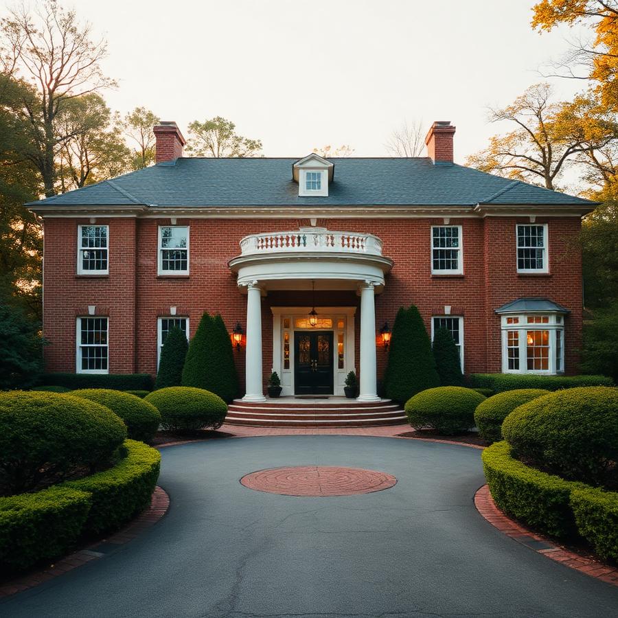 Homes and streetscape in Buckhead, Atlanta