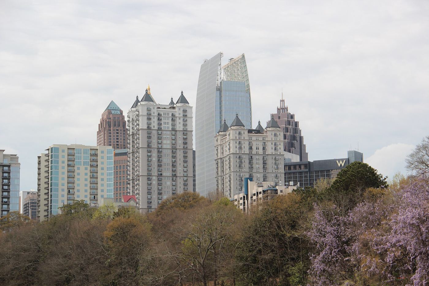 The Midtown skyline seen from Piedmont Park